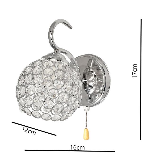 Wandleuchte K-A 1537/1 CHR+KR