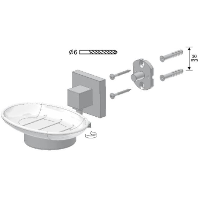 Seifenschale Glas Nord 576