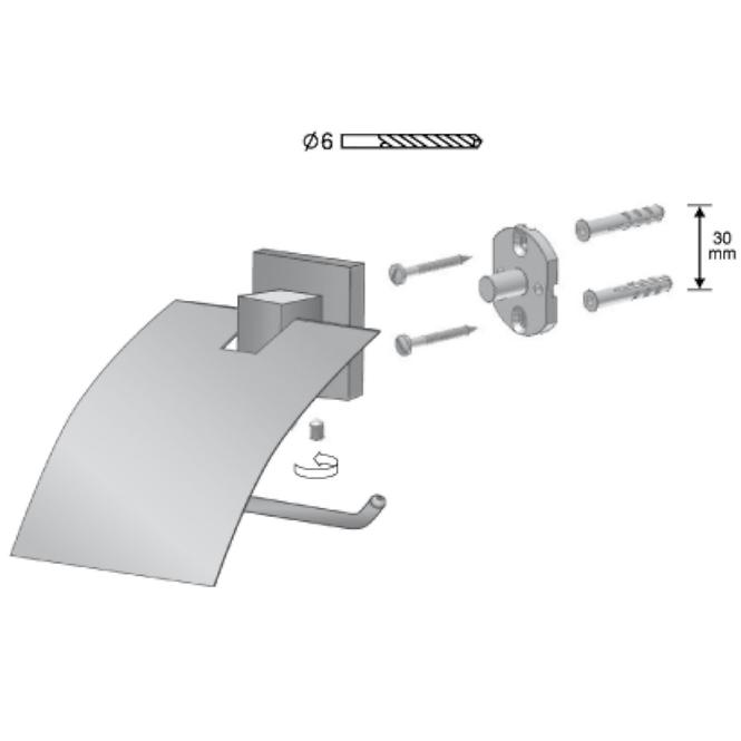 WC Papierhalter mit Deckel  Nord 582