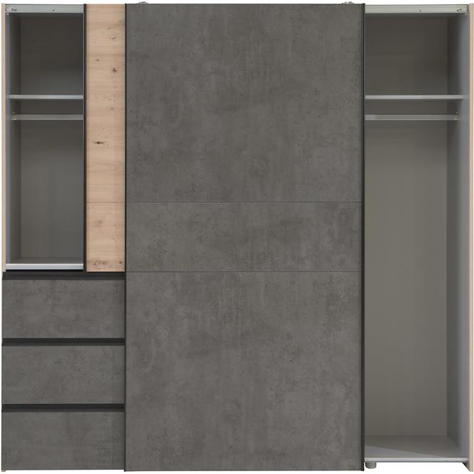 Schrank Winn 2 200cm Eiche Artisan/Beton
