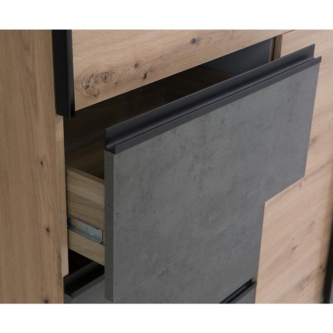 Schrank Winn 2 200cm Eiche Artisan/Beton