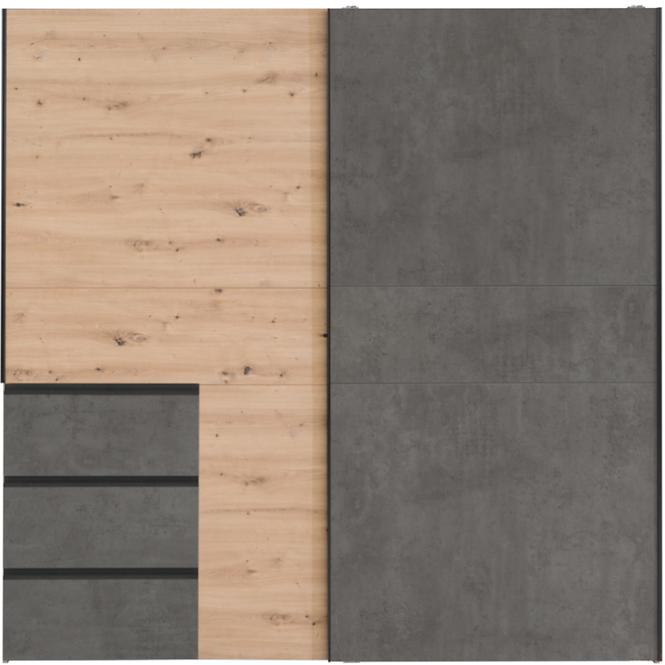 Schrank Winn 2 200cm Eiche Artisan/Beton