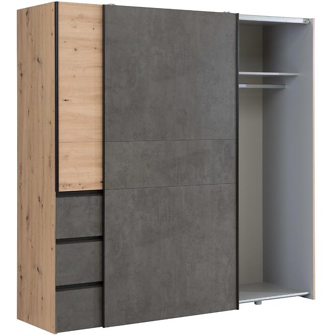 Schrank Winn 2 200cm Eiche Artisan/Beton