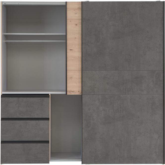 Schrank Winn 2 200cm Eiche Artisan/Beton