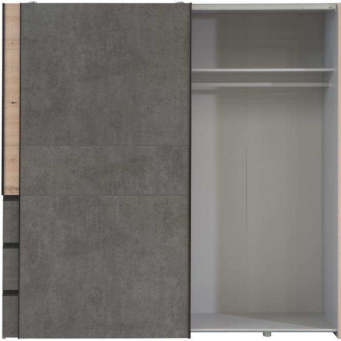 Schrank Winn 2 200cm Eiche Artisan/Beton