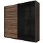 Schrank Galaxy 270cm Eiche Monastery/Schwarz Glänzend