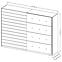 Schrank Galaxy 270cm Eiche Monastery/Schwarz Glänzend,4