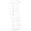 Vitrine Silke 80cm Eiche Wotan/ Weiß Glänzend,2