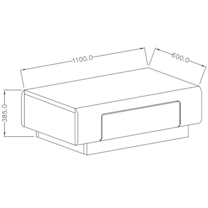 Couchtisch Toledo 110cm Eiche San Remo