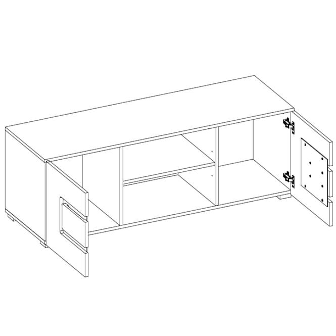 Tv Tisch Pawel 135cm Eiche/Weiß