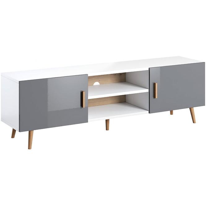 TV Tisch Brilo 180cm Weiß/Grau