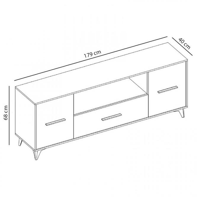 Tv Tisch Frida 172cm Eiche Riviera, RTV2D1S 