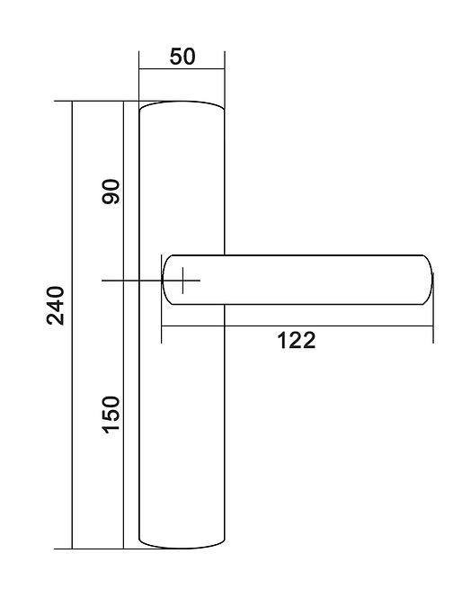 Türgriff Carmen Z5 WB72 nickel perla rechte