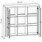 Vitrine Prowansja 130cm Kiefer Andersen/Eiche Lefkas, W2D,2