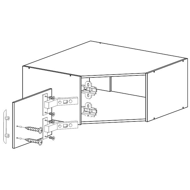 Schrankaufsatz Smart SRN4 95 cm eiche sonoma/weiß