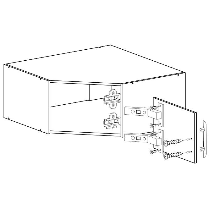 Schrankaufsatz Smart SRN4 95 cm eiche sonoma/weiß