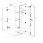 Schrank Lorento 80cm Eiche Nash/Weiß,3