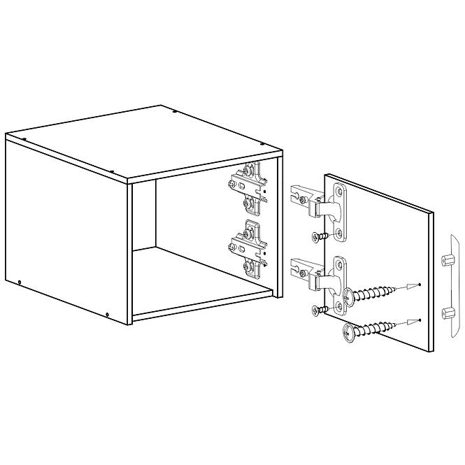 Schrankaufsatz Smart SRN5 50 cm eiche sonoma/weiß