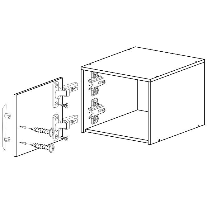 Schrankaufsatz Smart SRN5 50 cm eiche sonoma/weiß