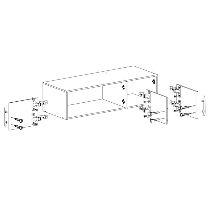 Schrankaufsatz Smart SRN2 150 cm eiche sonoma/weiß