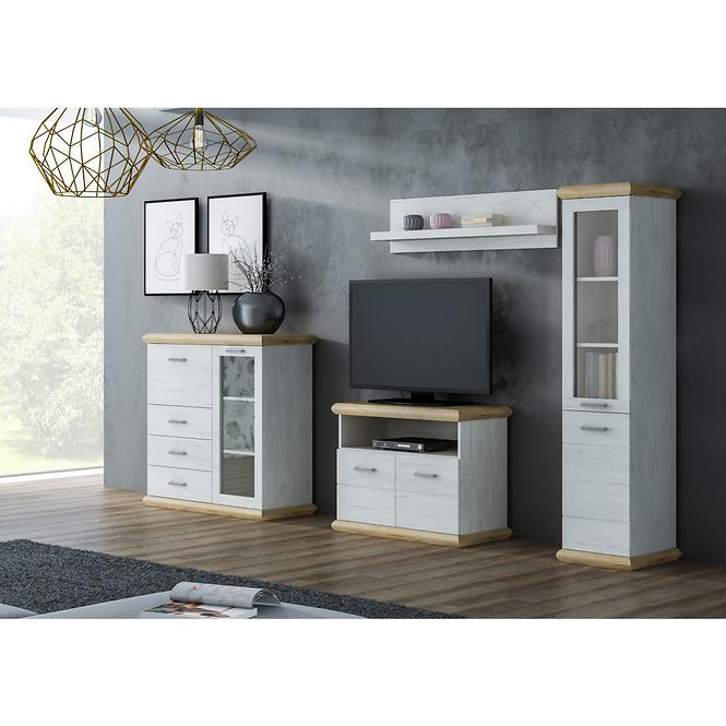 Tv Tisch Kora 157cm Craft Złoty/Craft Weiß