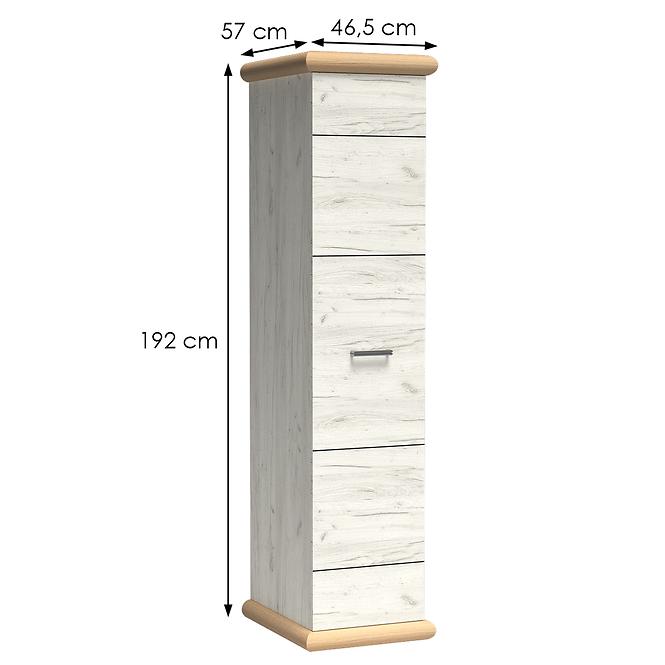Schrank Kora 46,5cm Craft Gold/Kraft Weiß