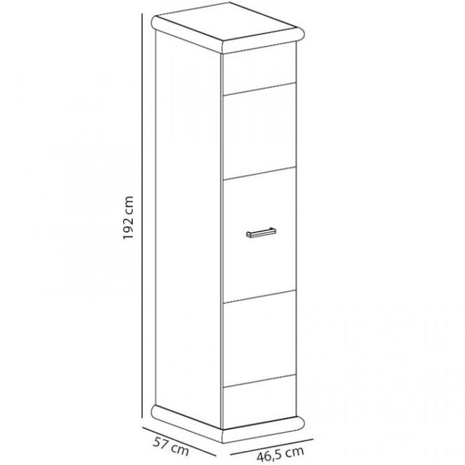 Schrank Kora 46,5cm Craft Gold/Kraft Weiß