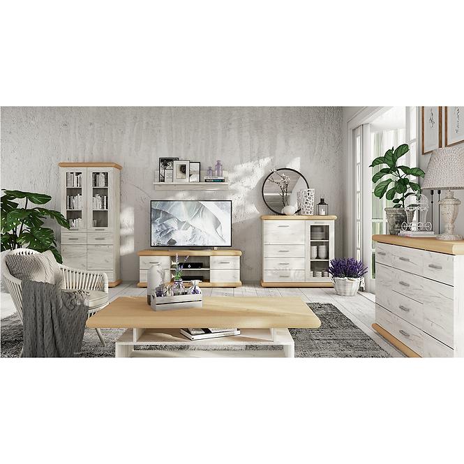 Couchtisch Kora 125cm Kraft Golden/Kraft Weiß