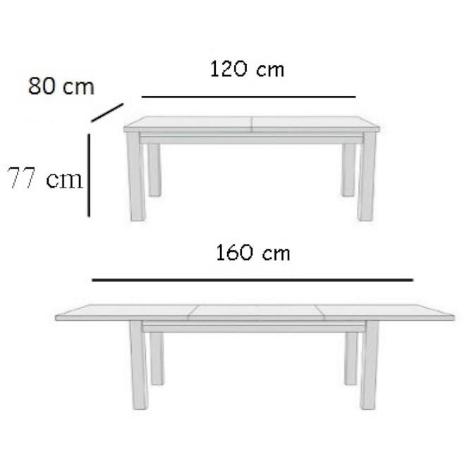 Tisch120X80+40cm Weiß
