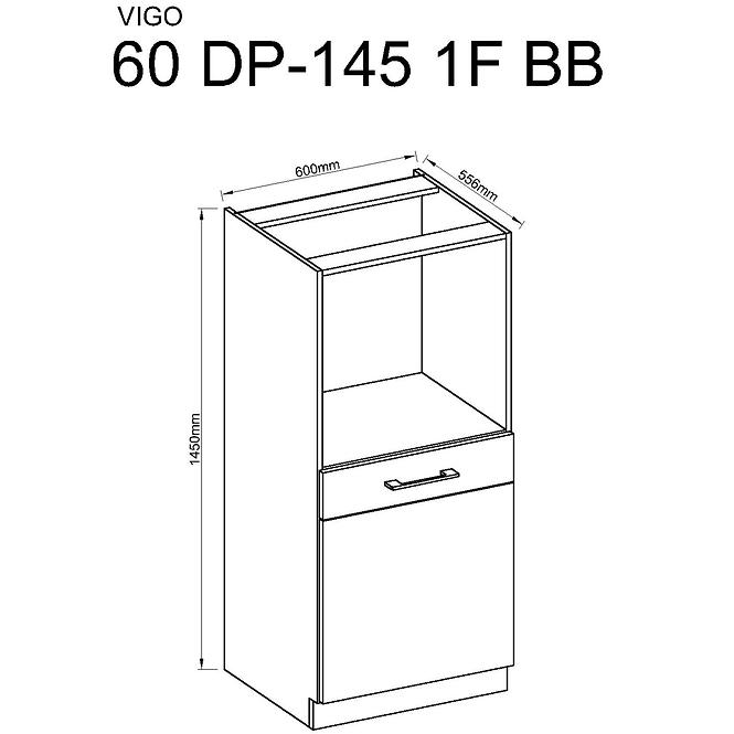 Küchenzeile Vigo Burgund Hg 60dp-145 1f Bb