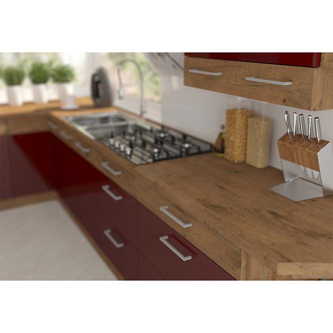 Küchenzeile Vigo Burgund 60lo-210 2f
