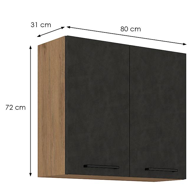 Küchenzeile Vigo Graphit Mat 80g-2f