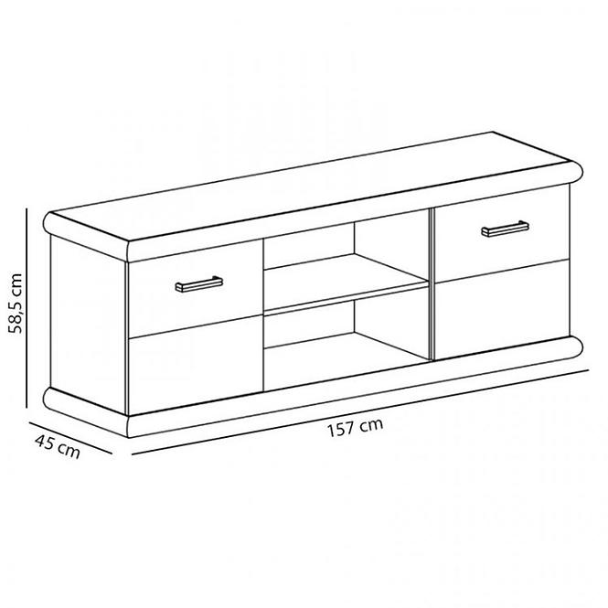 Tv Tisch Kora 157cm Asche             