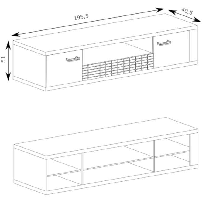 Tv Tisch Natural 195cm Ribbeck