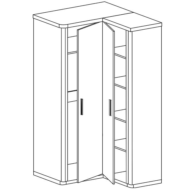 Schrank Dallas 114cm Eiche Trüffel