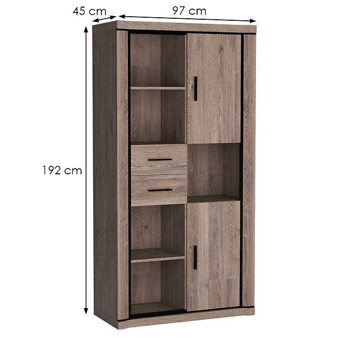 Schrank Dallas 97cm Eiche Trüffel
