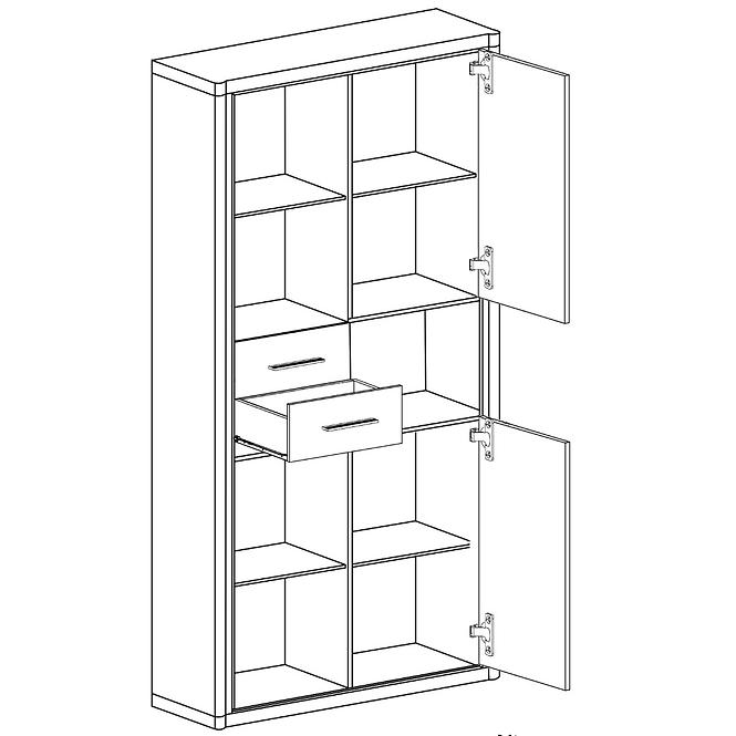 Schrank Dallas 97cm Eiche Trüffel