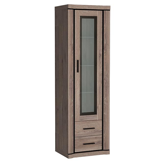 Vitrine Dallas 58cm Eiche Trüffel
