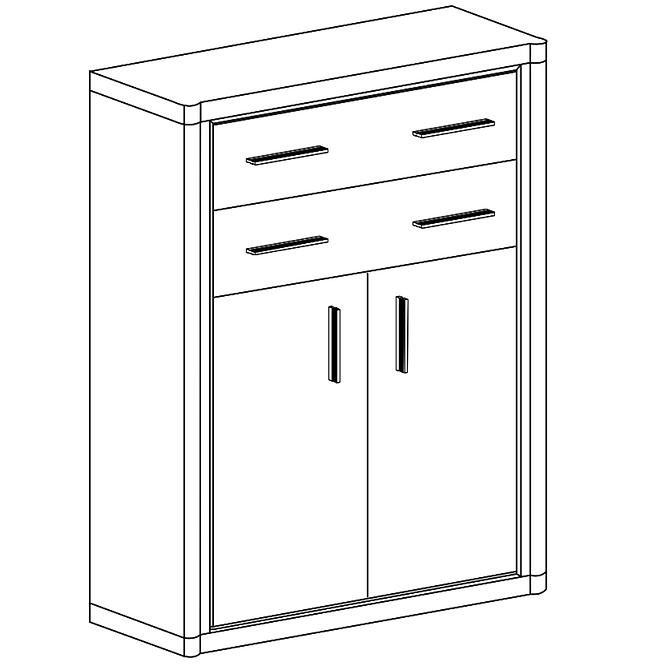 Kommode Dallas 97cm Eiche Trüffel