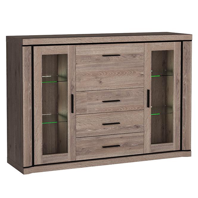 Kommode Dallas 157cm Eiche Trüffel,3