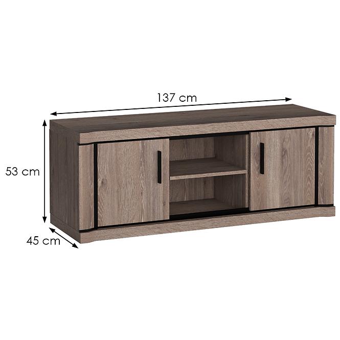 Tv Tisch Dallas 137cm Eiche Trüffel