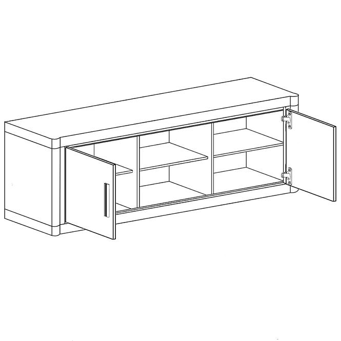 Tv Tisch Dallas 137cm Eiche Trüffel