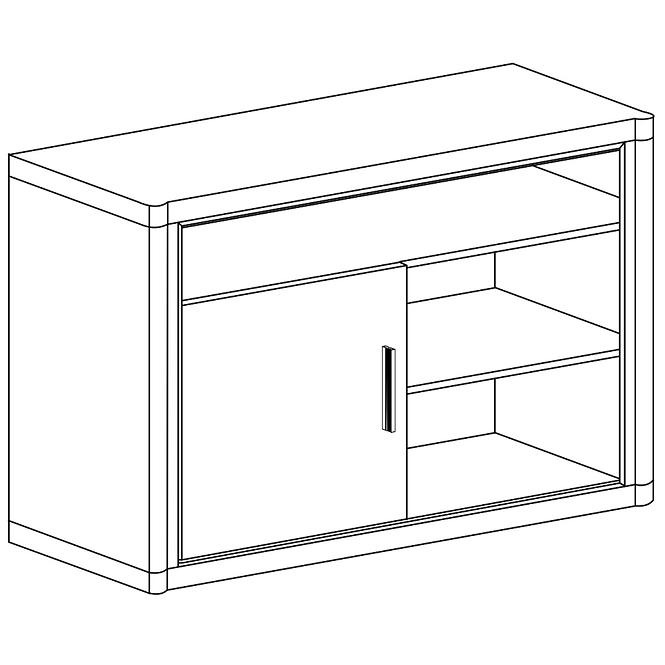 Tv Tisch Dallas 126cm Eiche Trüffel