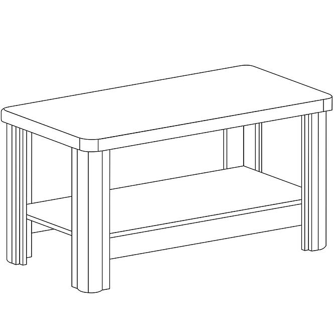 Couchtisch Dallas 120cm Eiche Trüffel