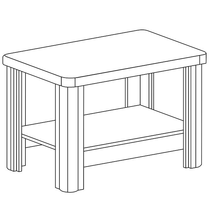 Couchtisch Dallas 90cm Eiche Trüffel