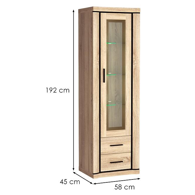 Vitrine Dallas D16 Eiche Sonoma