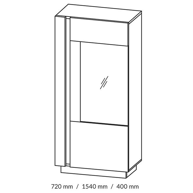 Vitrine Arco 72cm Eiche Grandson