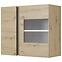 Vitrine Arco 96cm Eiche Artisan/Grau