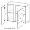 Vitrine Arco 96cm Eiche Artisan/Grau,3