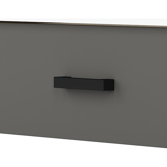 Bett + Rahmen Fini 90cm Eiche Artisan/Weiß/Antracit